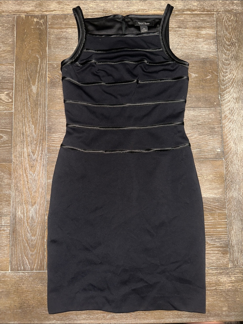 White House Black Market Black Sheath Mini Dress Size 0 Sleeveless LBD